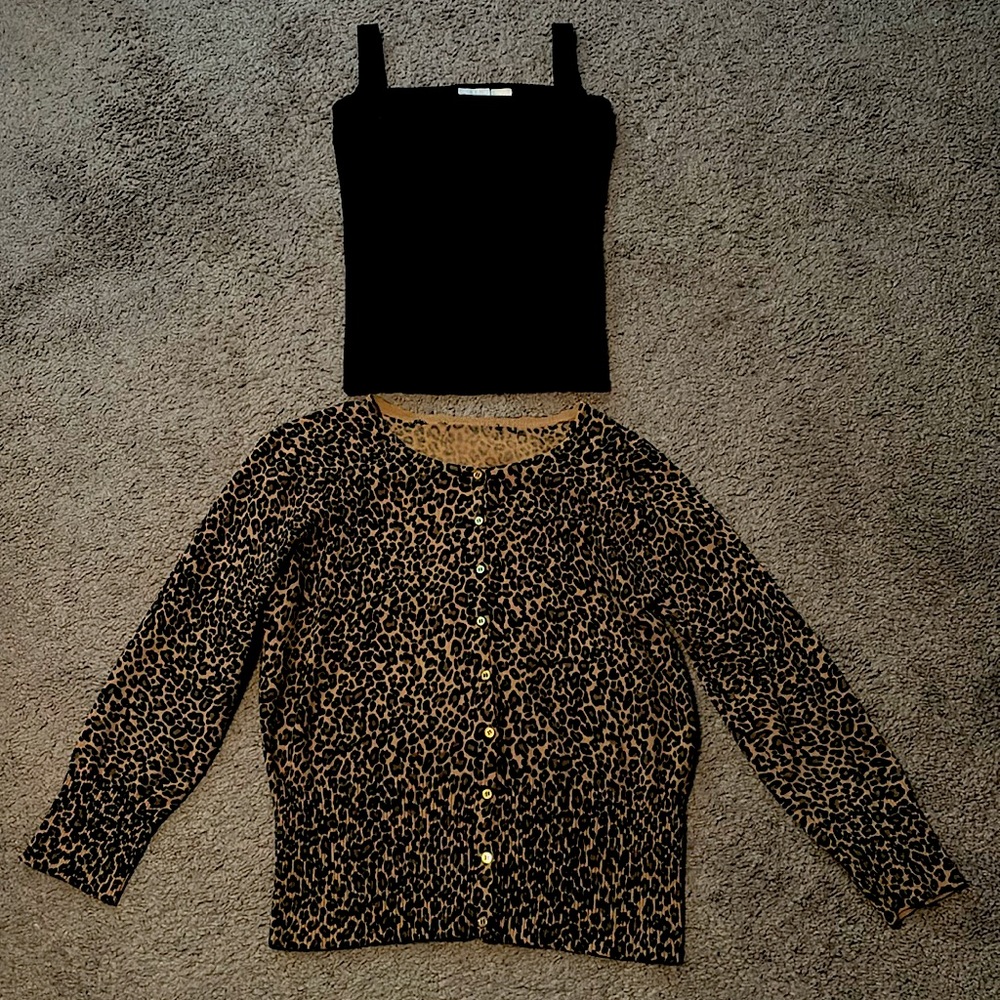 Cardigan with sweater tank